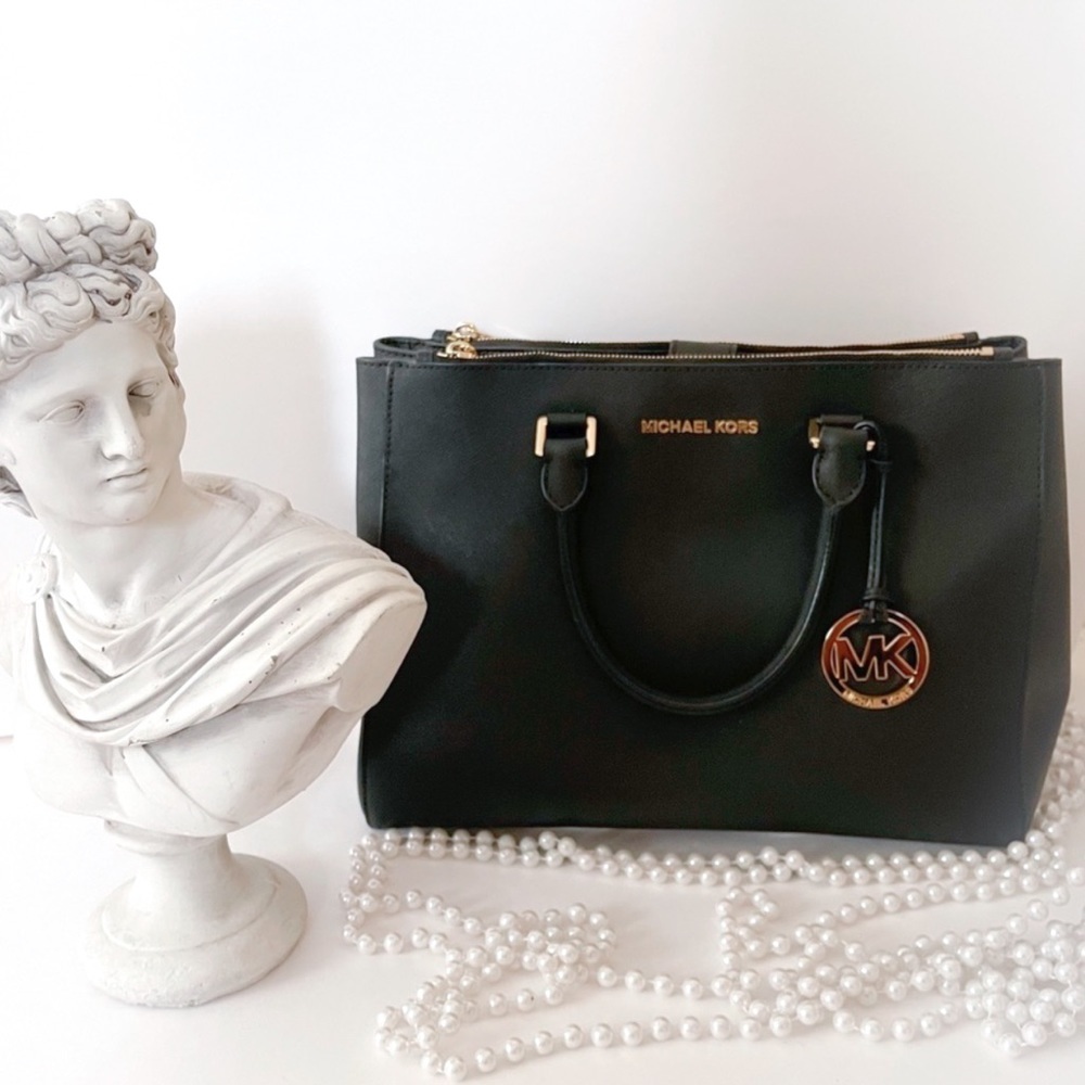 Michael Kors Black Handbag with Detachable Strap